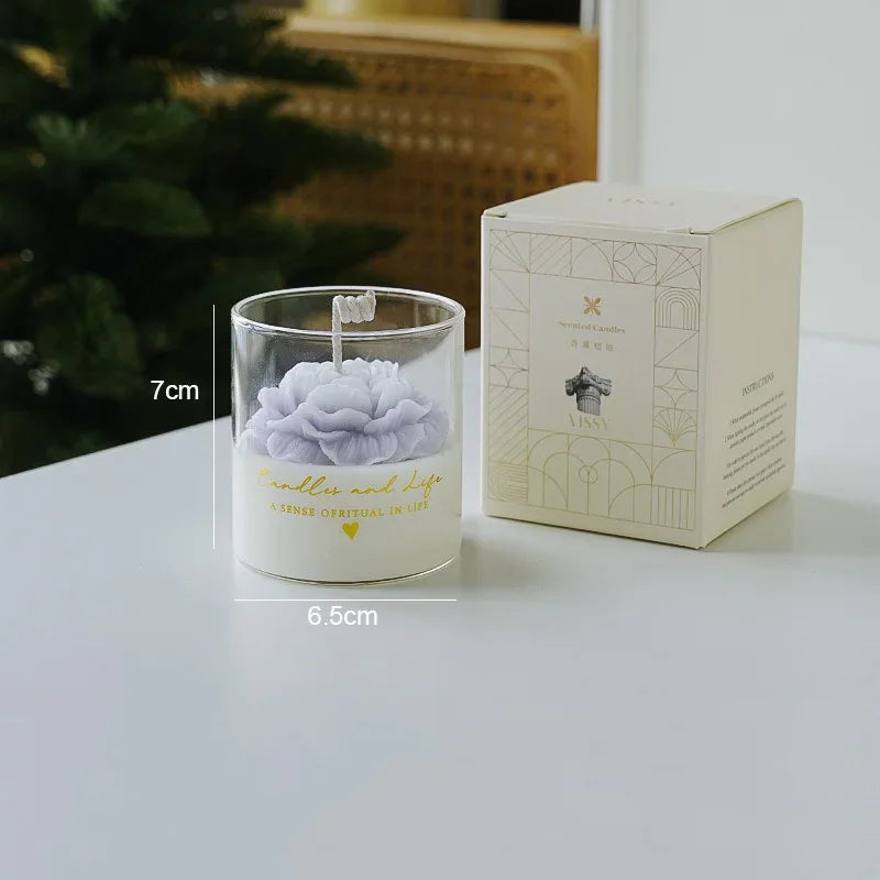 Bloom Candle – Handgemachte Boho Blütenkerze aus Sojawachs