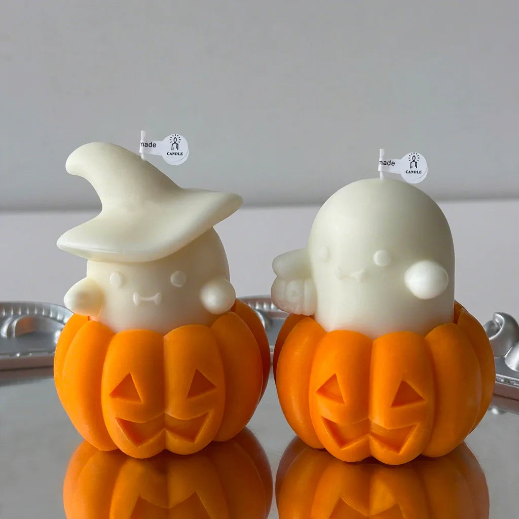 Ghost Glow - Handgemachte Halloween Geisterkerze aus Sojawachs