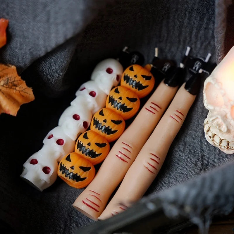Creepy Glow – Handgemachte Halloween Stabkerzen aus Sojawachs