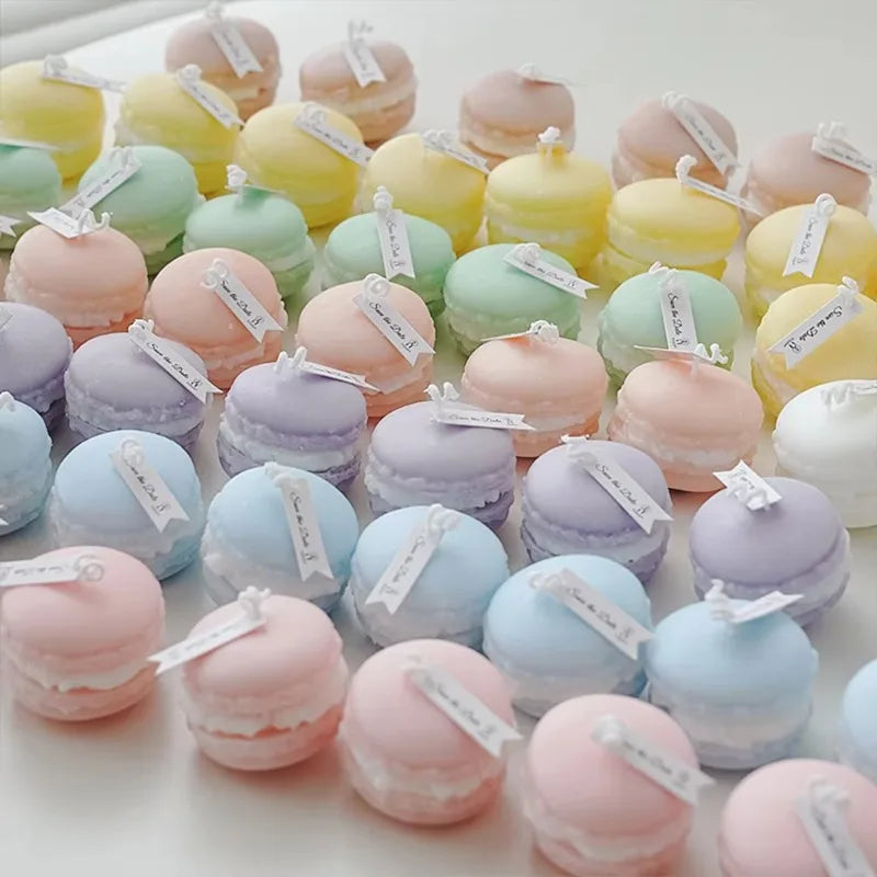 Macaron Glow – Handgemachte Boho Duftkerzen in Macaron-Form