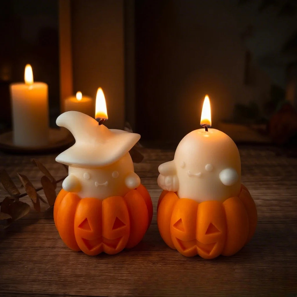 Ghost Glow - Handgemachte Halloween Geisterkerze aus Sojawachs