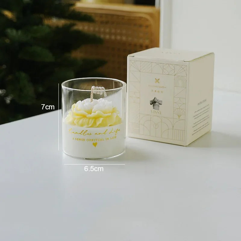 Bloom Candle – Handgemachte Boho Blütenkerze aus Sojawachs