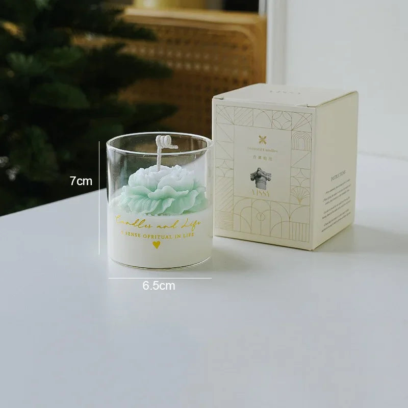 Bloom Candle – Handgemachte Boho Blütenkerze aus Sojawachs