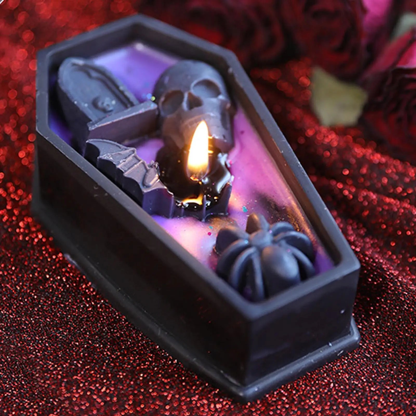 Coffin Glow – Handgemachte Halloween Sargkerzen aus Sojawachs