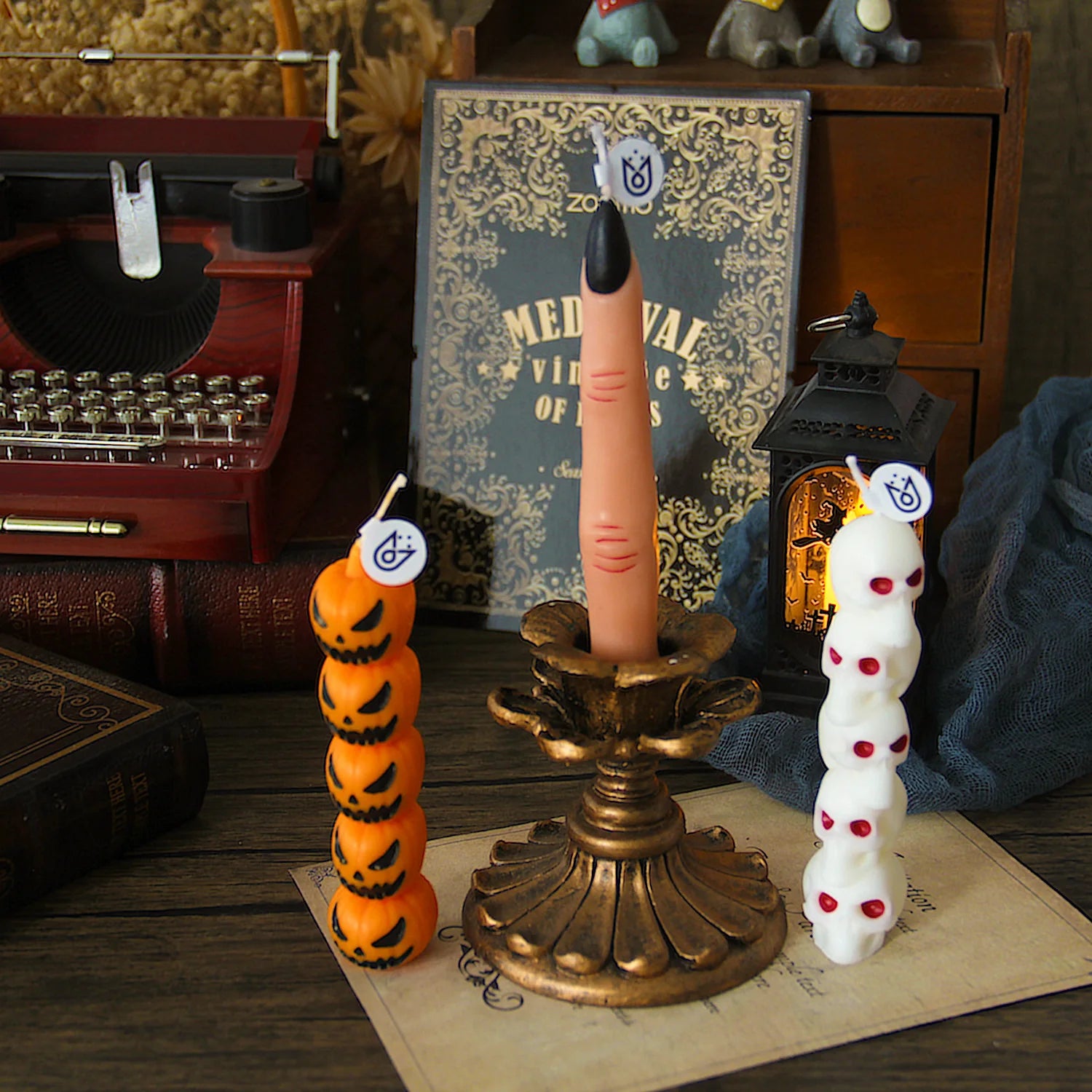 Creepy Glow – Handgemachte Halloween Stabkerzen aus Sojawachs