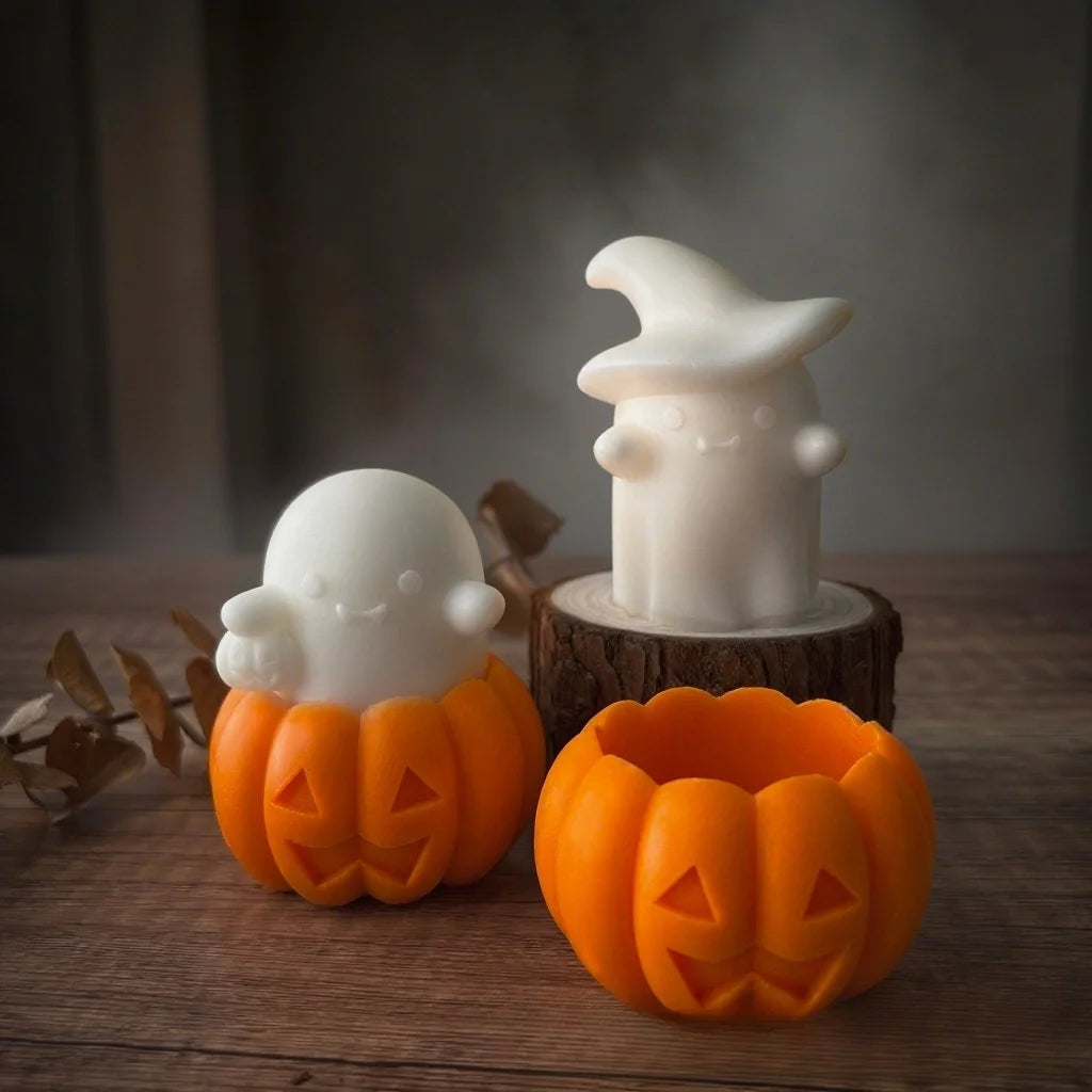 Ghost Glow - Handgemachte Halloween Geisterkerze aus Sojawachs