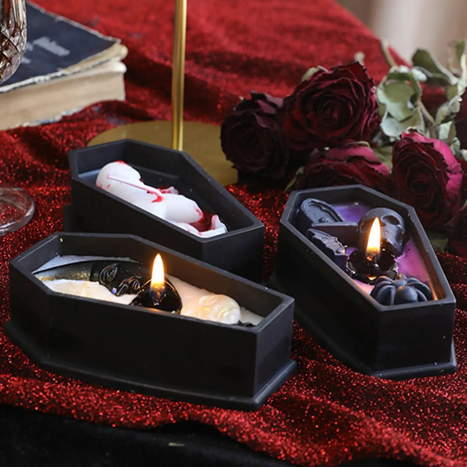 Coffin Glow – Handgemachte Halloween Sargkerzen aus Sojawachs