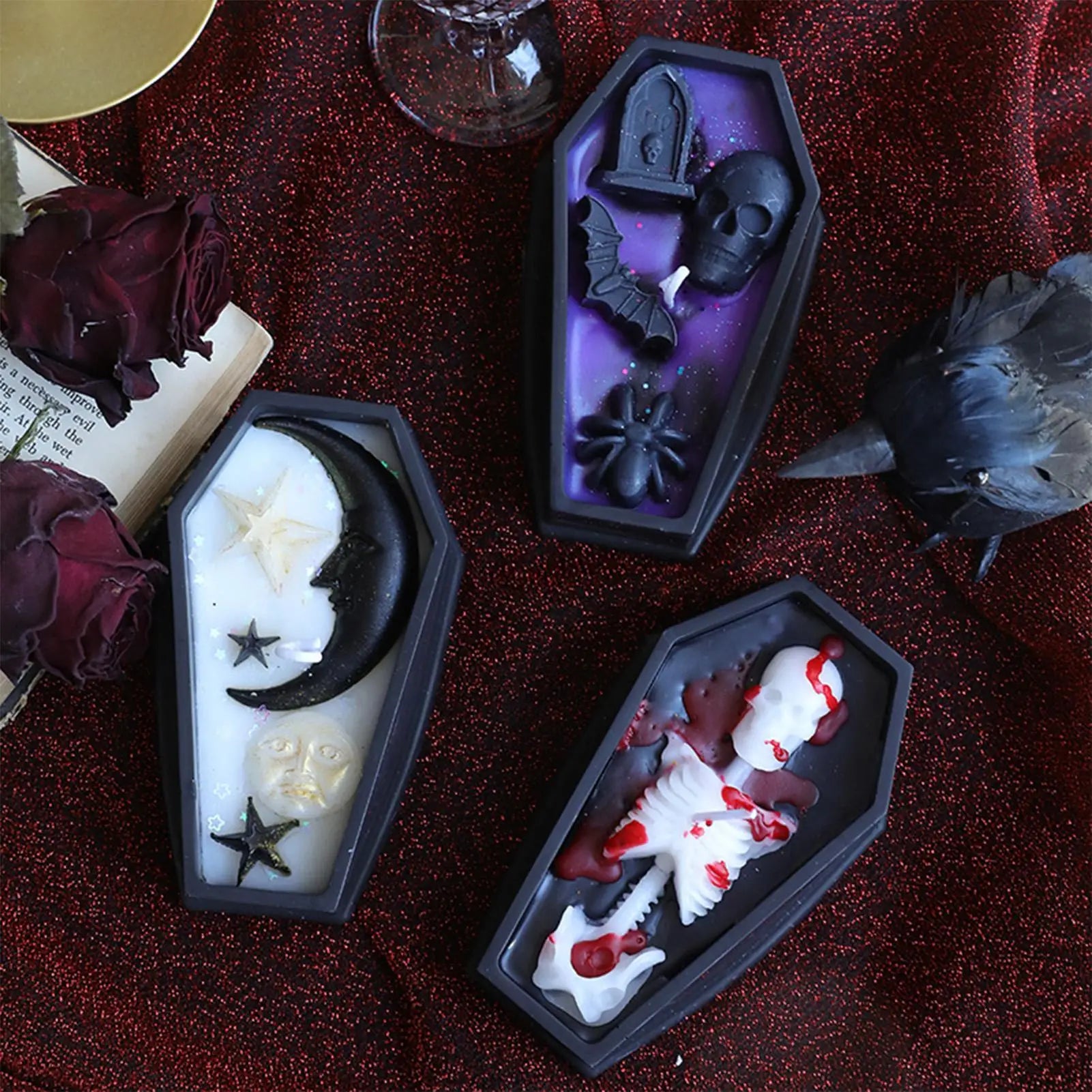 Coffin Glow – Handgemachte Halloween Sargkerzen aus Sojawachs