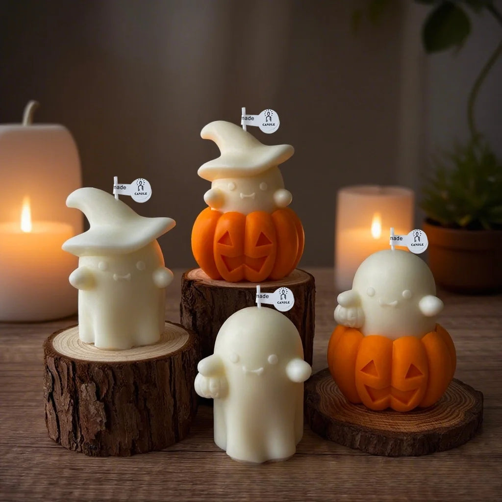 Ghost Glow - Handgemachte Halloween Geisterkerze aus Sojawachs
