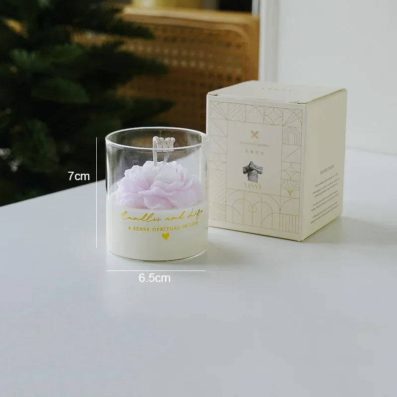 Bloom Candle – Handgemachte Boho Blütenkerze aus Sojawachs